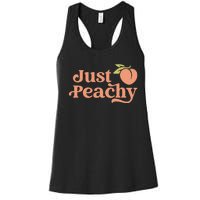 Just Peachy Retro 70s Georgia Peaches Summer Fruit Women's Racerback Tank