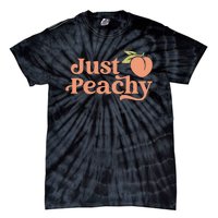 Just Peachy Retro 70s Georgia Peaches Summer Fruit Tie-Dye T-Shirt