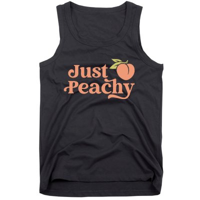 Just Peachy Retro 70s Georgia Peaches Summer Fruit Tank Top