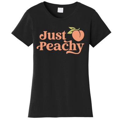 Just Peachy Retro 70s Georgia Peaches Summer Fruit Women's T-Shirt