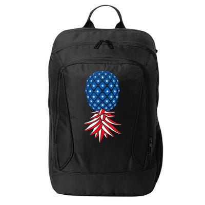 July Patriotic Red White Blue Upside Down Pineapple Swinger City Backpack