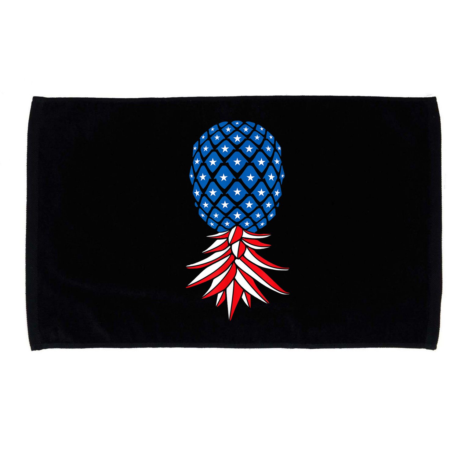 July Patriotic Red White Blue Upside Down Pineapple Swinger Microfiber Hand Towel