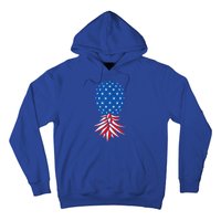 July Patriotic Red White Blue Upside Down Pineapple Swinger Hoodie