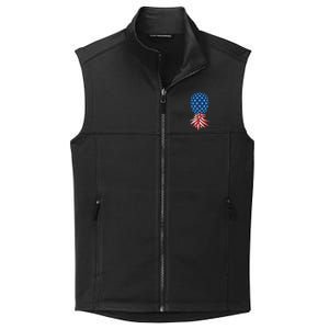 July Patriotic Red White Blue Upside Down Pineapple Swinger Collective Smooth Fleece Vest