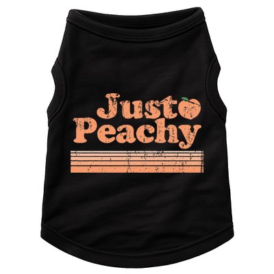 Just Peachy Retro 70s Georgia Peaches Summer Fruit Doggie Tank