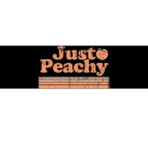 Just Peachy Retro 70s Georgia Peaches Summer Fruit Bumper Sticker