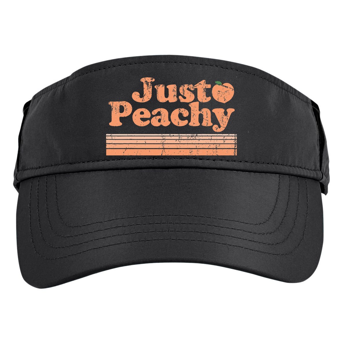 Just Peachy Retro 70s Georgia Peaches Summer Fruit Adult Drive Performance Visor