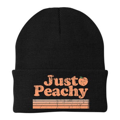 Just Peachy Retro 70s Georgia Peaches Summer Fruit Beanie