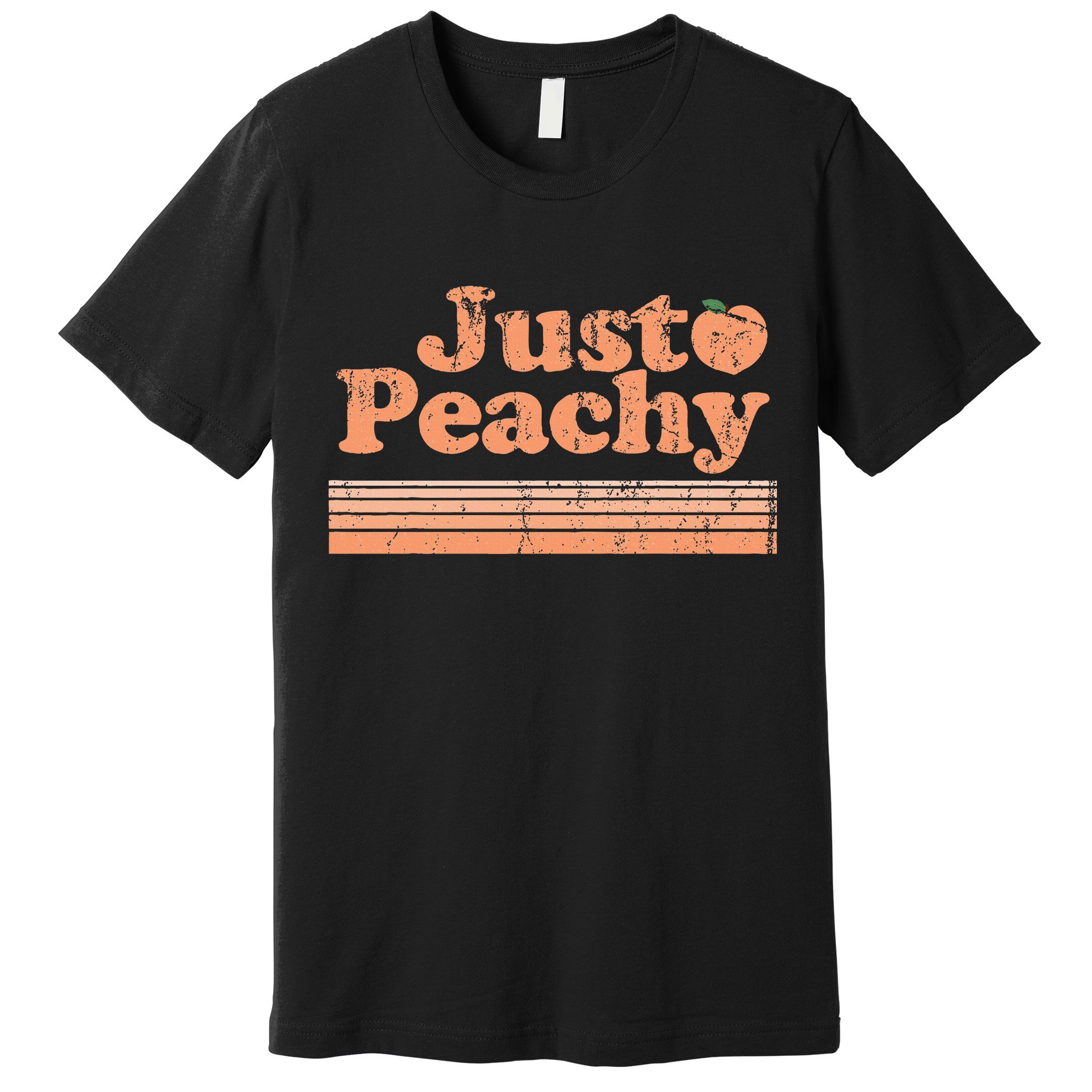Just Peachy Retro 70s Georgia Peaches Summer Fruit Premium T-Shirt
