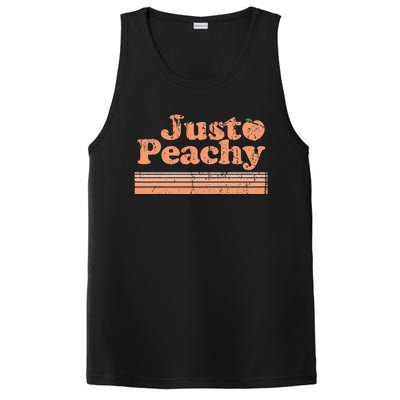 Just Peachy Retro 70s Georgia Peaches Summer Fruit PosiCharge Competitor Tank