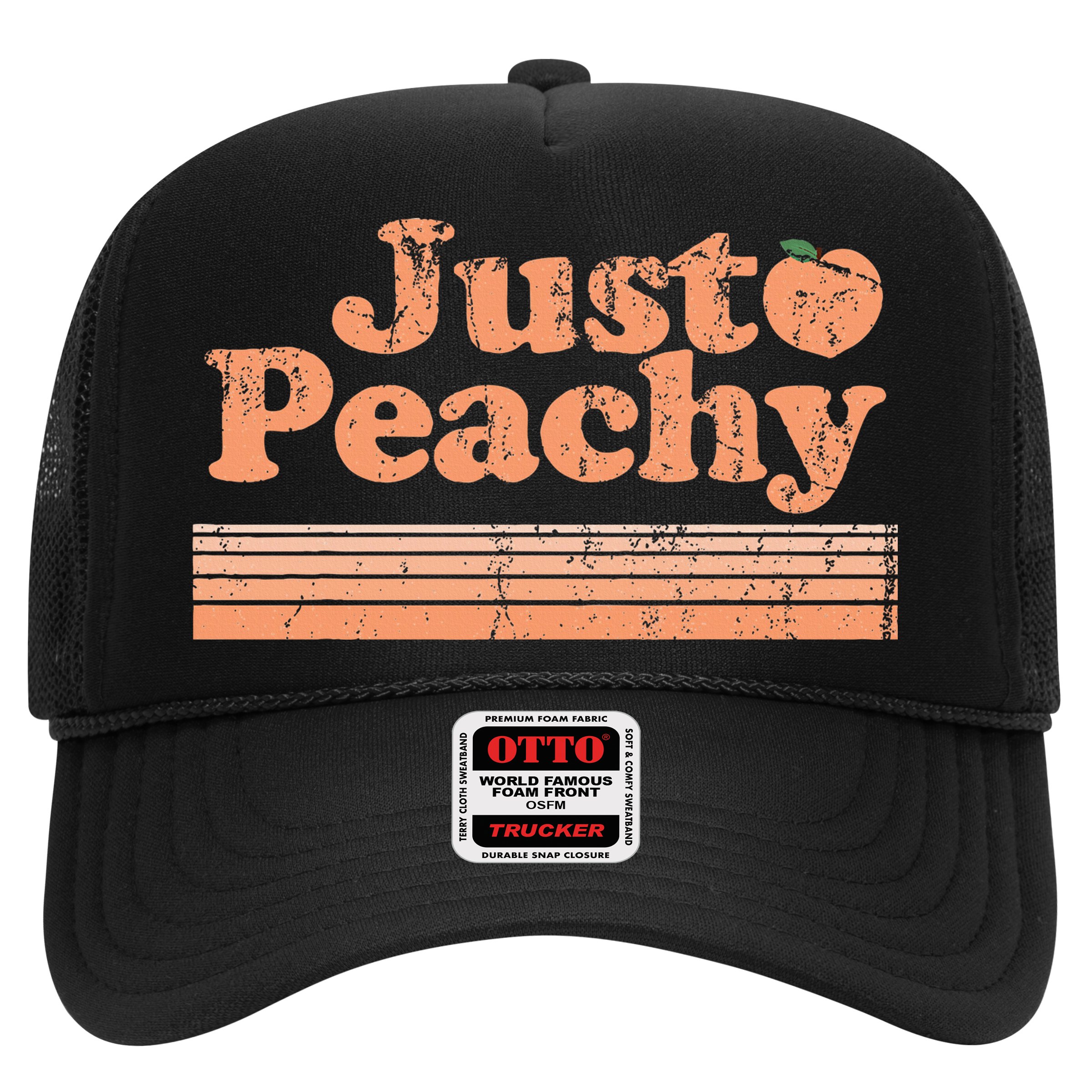 Just Peachy Retro 70s Georgia Peaches Summer Fruit Hat