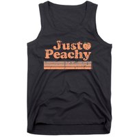 Just Peachy Retro 70s Georgia Peaches Summer Fruit Tank Top