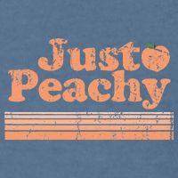 Just Peachy Retro 70s Georgia Peaches Summer Fruit Garment-Dyed Sweatshirt