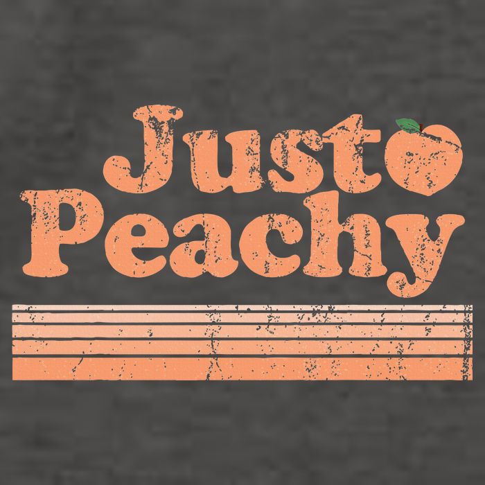 Just Peachy Retro 70s Georgia Peaches Summer Fruit Vector Backpack