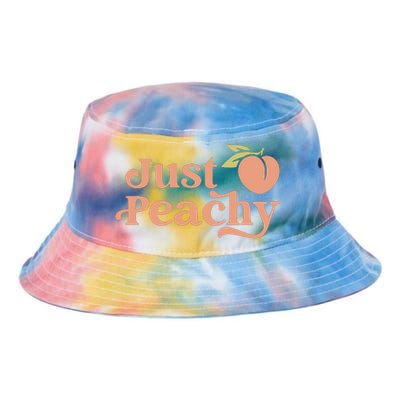 Just Peachy Retro 70s Georgia Peaches Summer Fruit Tie Dye Newport Bucket Hat