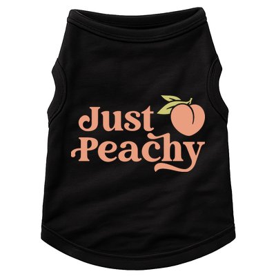 Just Peachy Retro 70s Georgia Peaches Summer Fruit Doggie Tank