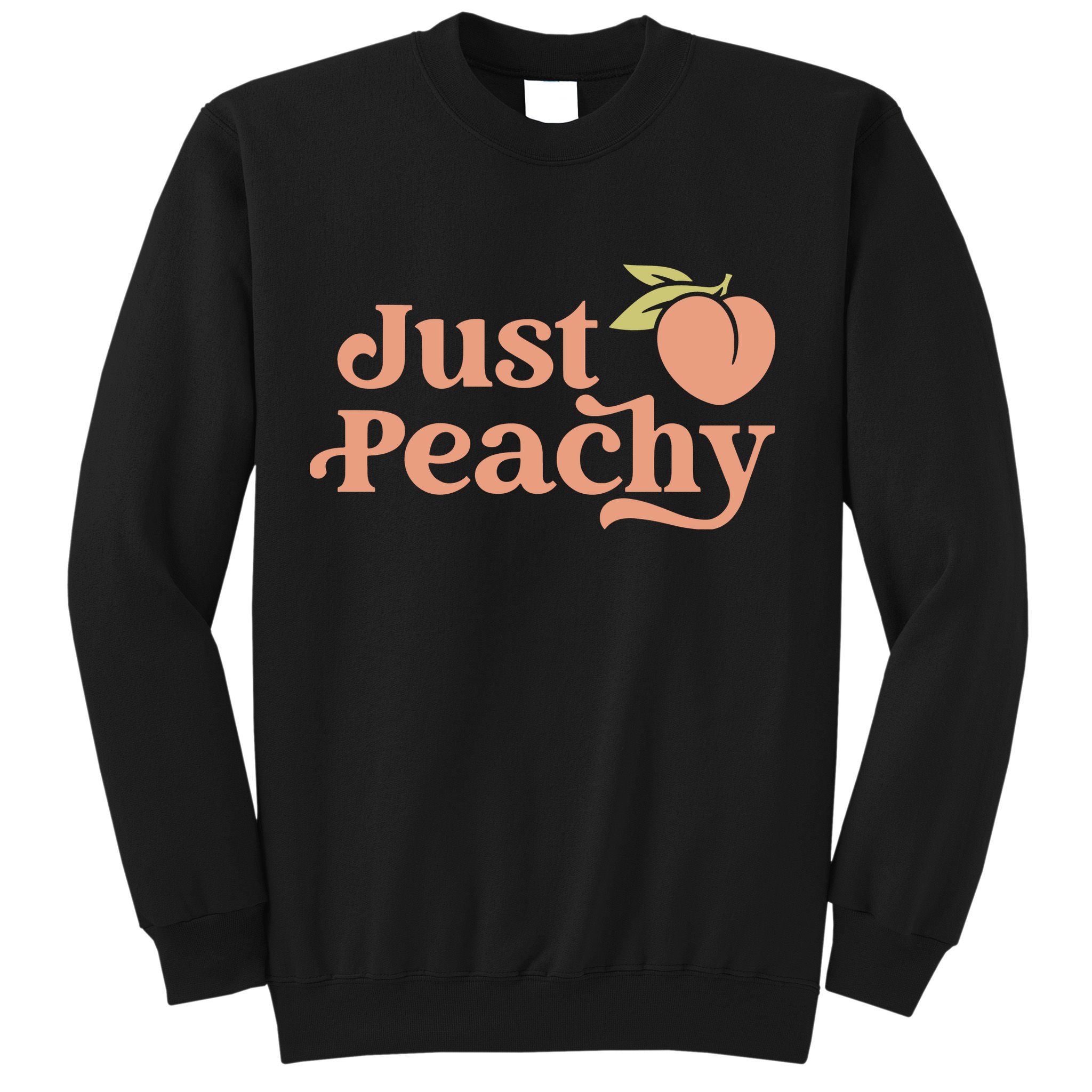 Just Peachy Retro 70s Georgia Peaches Summer Fruit Sweatshirt