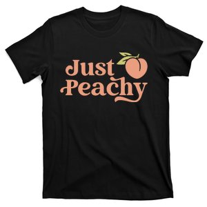 Just Peachy Retro 70s Georgia Peaches Summer Fruit T-Shirt