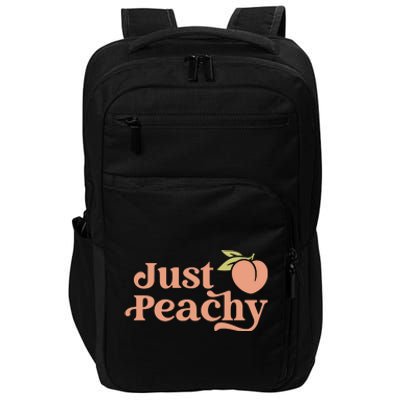 Just Peachy Retro 70s Georgia Peaches Summer Fruit Impact Tech Backpack