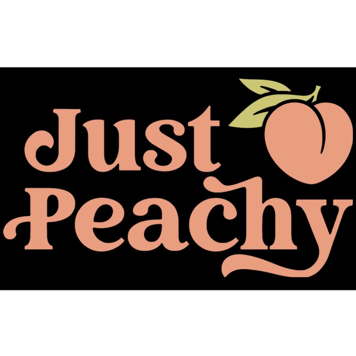 Just Peachy Retro 70s Georgia Peaches Summer Fruit Bumper Sticker