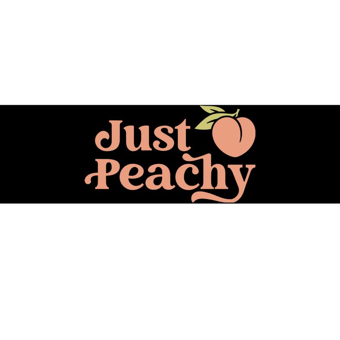 Just Peachy Retro 70s Georgia Peaches Summer Fruit Bumper Sticker