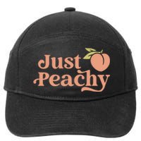 Just Peachy Retro 70s Georgia Peaches Summer Fruit 7-Panel Snapback Hat