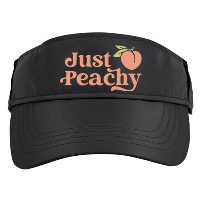 Just Peachy Retro 70s Georgia Peaches Summer Fruit Adult Drive Performance Visor