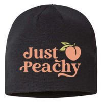 Just Peachy Retro 70s Georgia Peaches Summer Fruit Sustainable Beanie