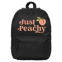 Just Peachy Retro 70s Georgia Peaches Summer Fruit 16 in Basic Backpack