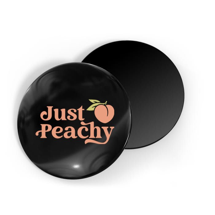 Just Peachy Retro 70s Georgia Peaches Summer Fruit Magnet