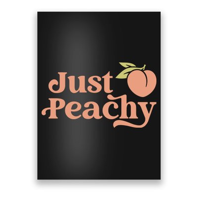 Just Peachy Retro 70s Georgia Peaches Summer Fruit Poster