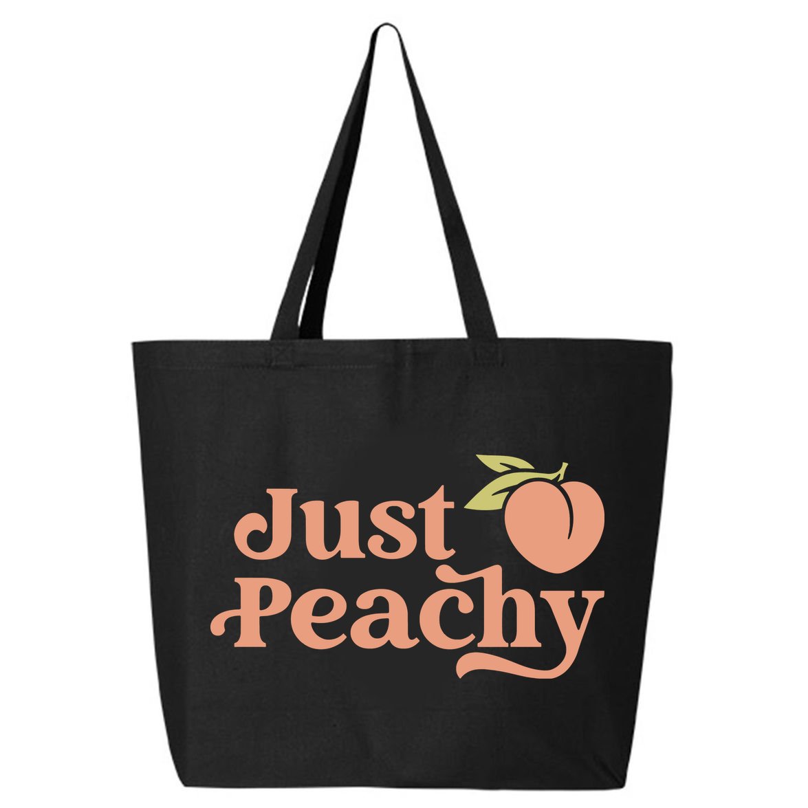 Just Peachy Retro 70s Georgia Peaches Summer Fruit 25L Jumbo Tote