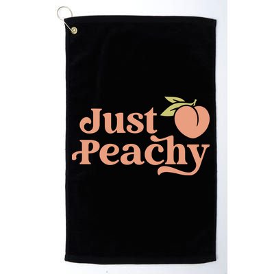 Just Peachy Retro 70s Georgia Peaches Summer Fruit Golf Towel