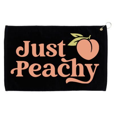 Just Peachy Retro 70s Georgia Peaches Summer Fruit Grommeted Golf Towel