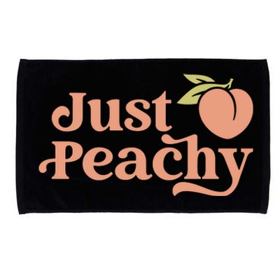 Just Peachy Retro 70s Georgia Peaches Summer Fruit Microfiber Hand Towel