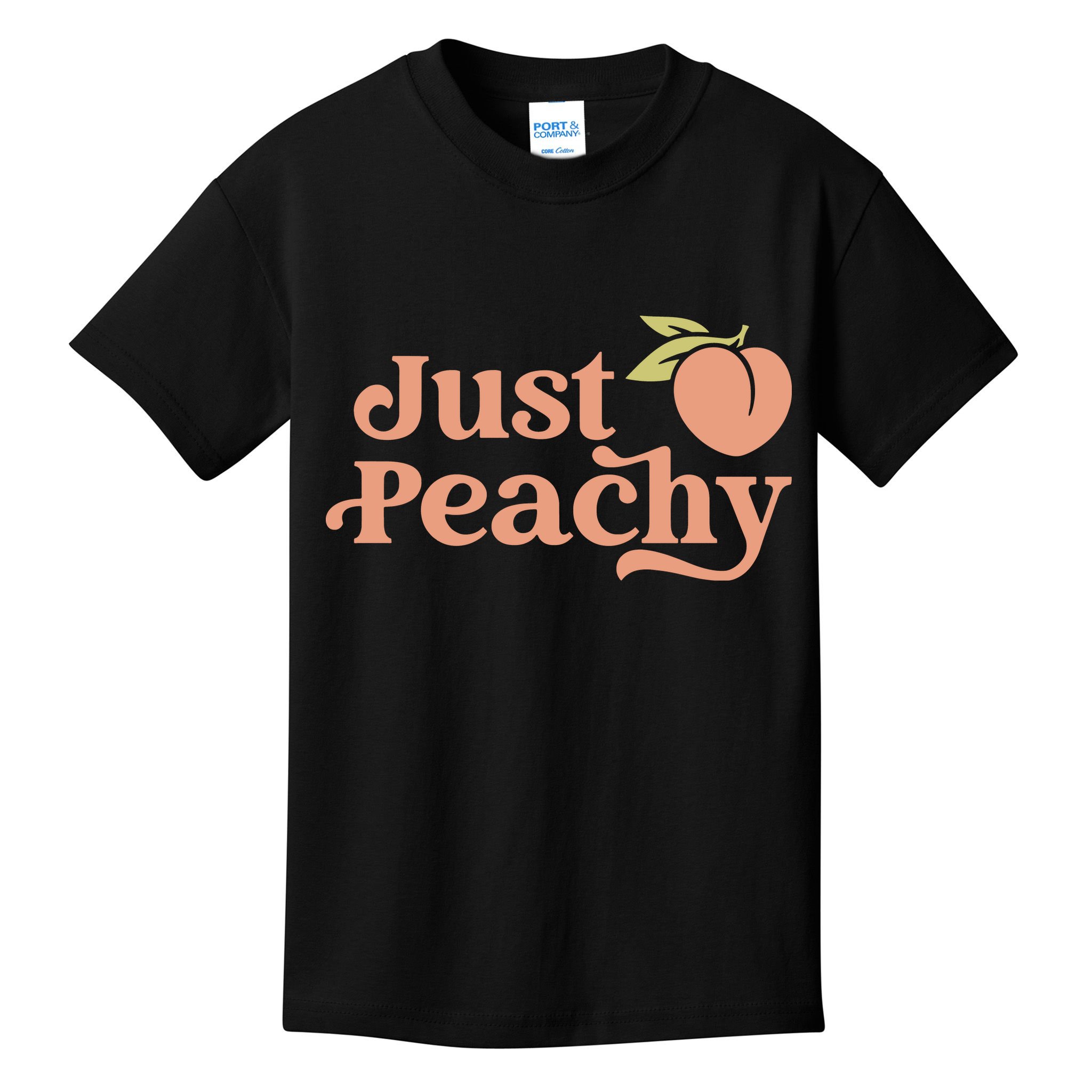 Just Peachy Retro 70s Georgia Peaches Summer Fruit Kids T-Shirt
