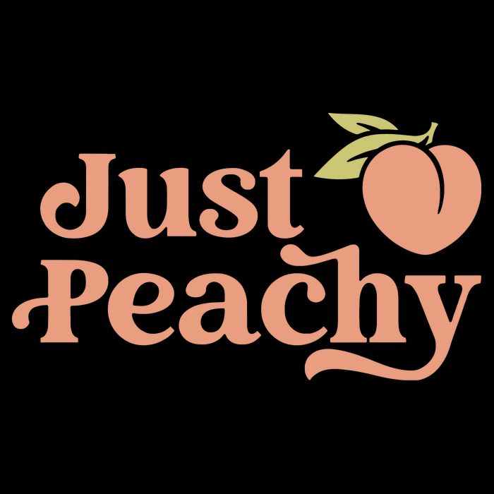 Just Peachy Retro 70s Georgia Peaches Summer Fruit Zip Tote Bag