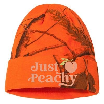 Just Peachy Retro 70s Georgia Peaches Summer Fruit Kati Licensed 12" Camo Beanie