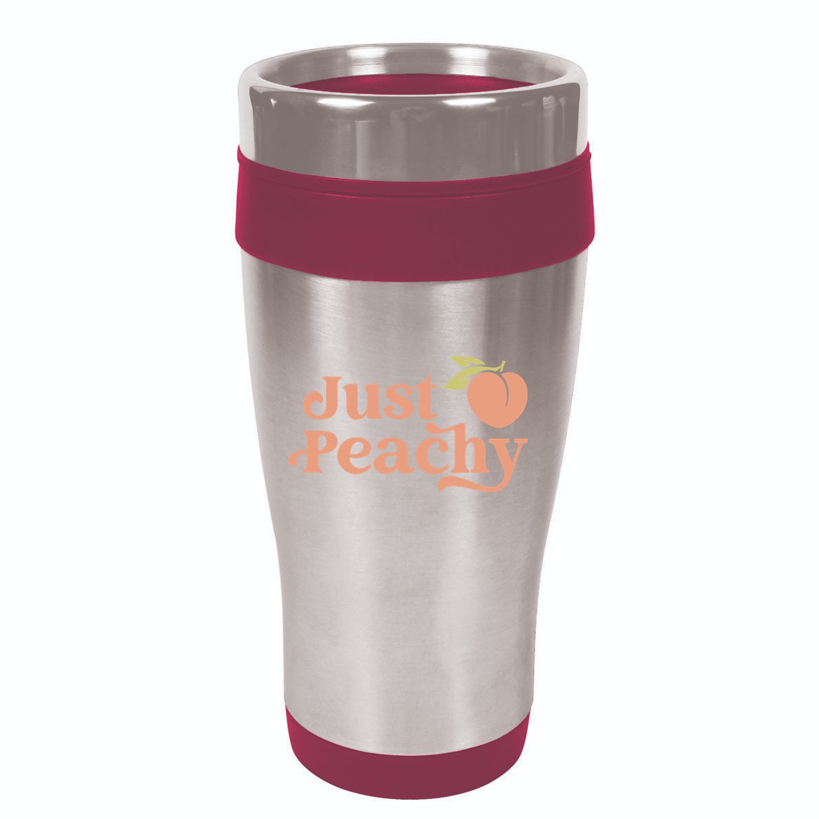 Just Peachy Retro 70s Georgia Peaches Summer Fruit 16oz Travel Tumbler