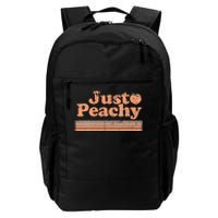 Just Peachy Retro 70s Georgia Peaches Summer Fruit Vneck Daily Commute Backpack