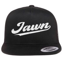 Jawn Philadelphia Retro Throwback Script Funny Slang Flat Bill Trucker Hat