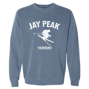 Jay Peak Skiing Gift Vermont Ski Cool Gift Garment-Dyed Sweatshirt