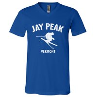 Jay Peak Skiing Gift Vermont Ski Cool Gift V-Neck T-Shirt