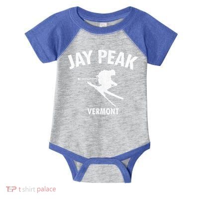Jay Peak Skiing Gift Vermont Ski Cool Gift Infant Baby Jersey Bodysuit