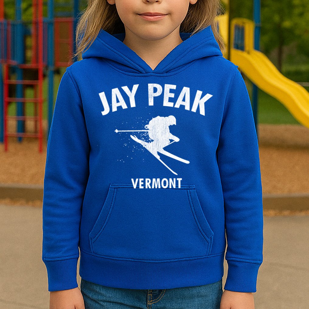 Jay Peak Skiing Gift Vermont Ski Cool Gift Kids Hoodie