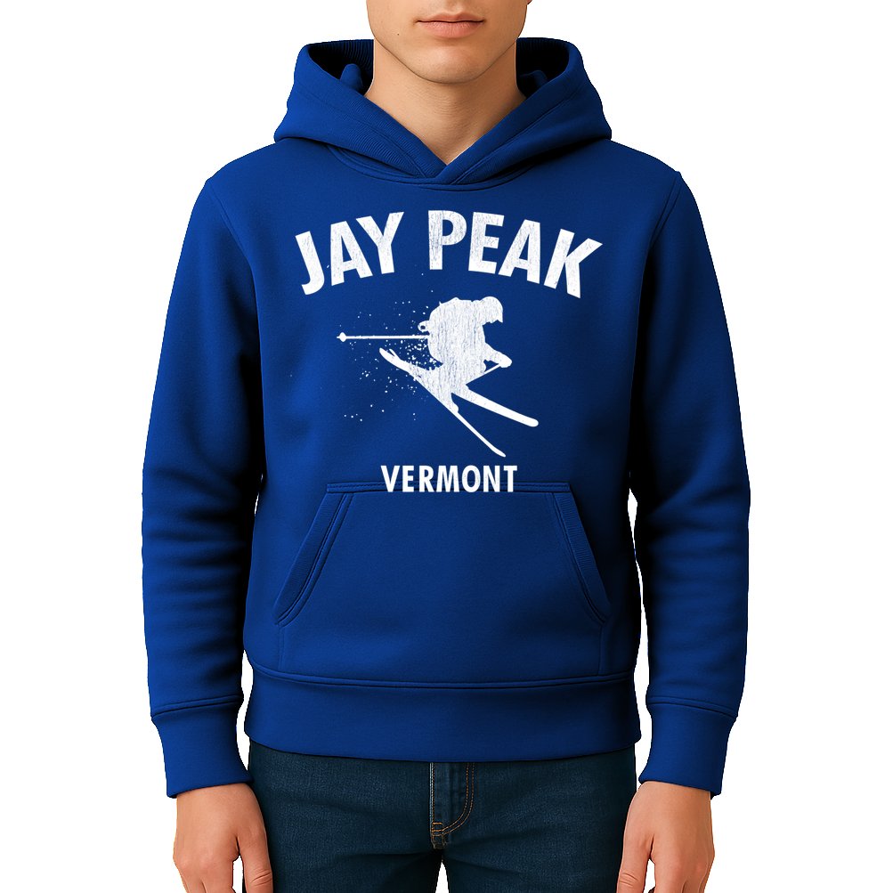 Jay Peak Skiing Gift Vermont Ski Cool Gift Kids Hoodie