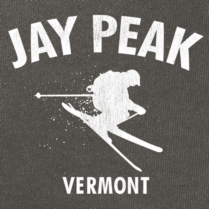 Jay Peak Skiing Gift Vermont Ski Cool Gift Cotton Canvas Backpack