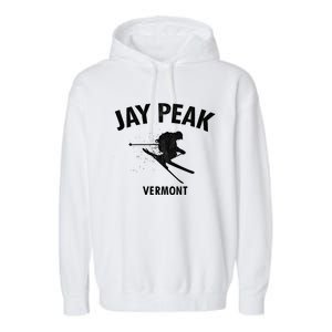 Jay Peak Skiing Gift Vermont Ski Cool Gift Garment-Dyed Fleece Hoodie