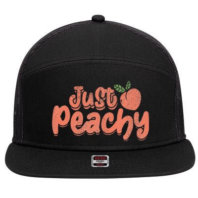 Just Peachy Sassy Summer Loving Peachy 7 Panel Mesh Trucker Snapback Hat