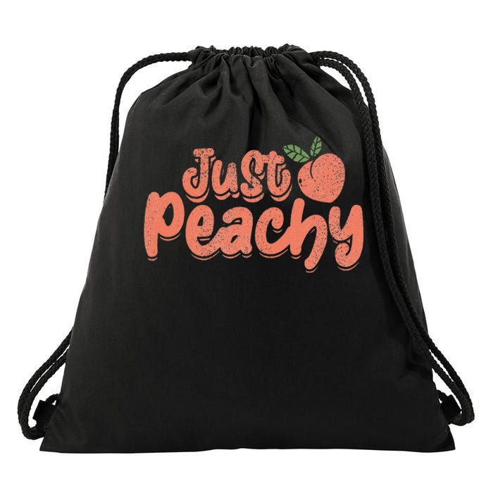 Just Peachy Sassy Summer Loving Peachy Drawstring Bag